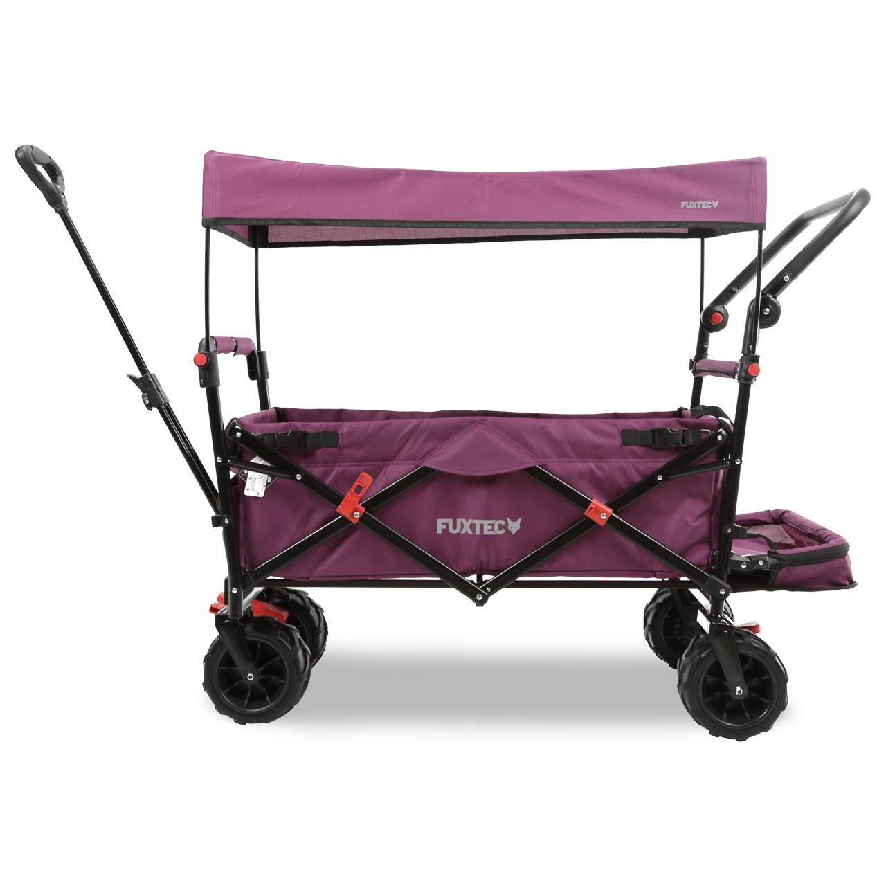 Bild 1 FUXTEC Strand-Bollerwagen FX-CTB800 mit UV-geschütztem Sonnendach,Schiebegriff & Innenraumverlängerung