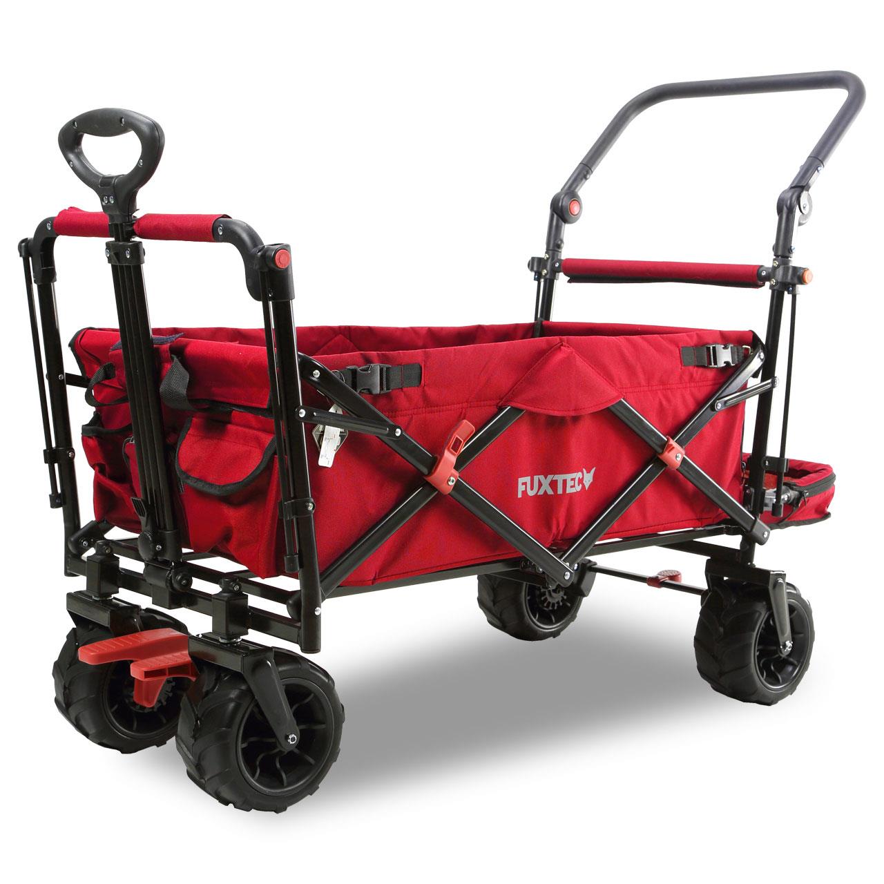 Bild 1 FUXTEC Strand-Bollerwagen FX-CTB800 mit UV-geschütztem Sonnendach,Schiebegriff & Innenraumverlängerung