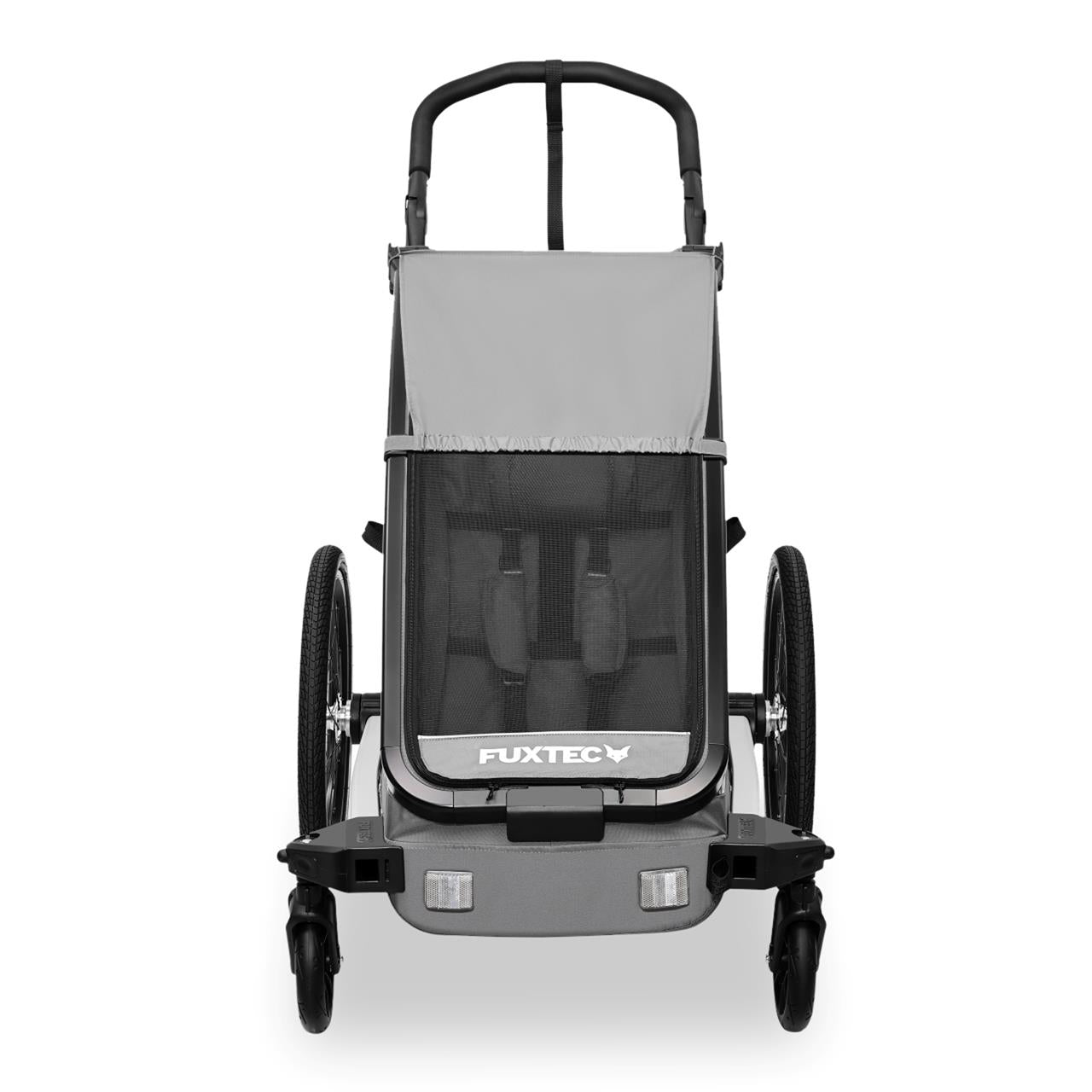 Przyczepka rowerowa FUXTEC FX-FA1S szara z kolem jogger