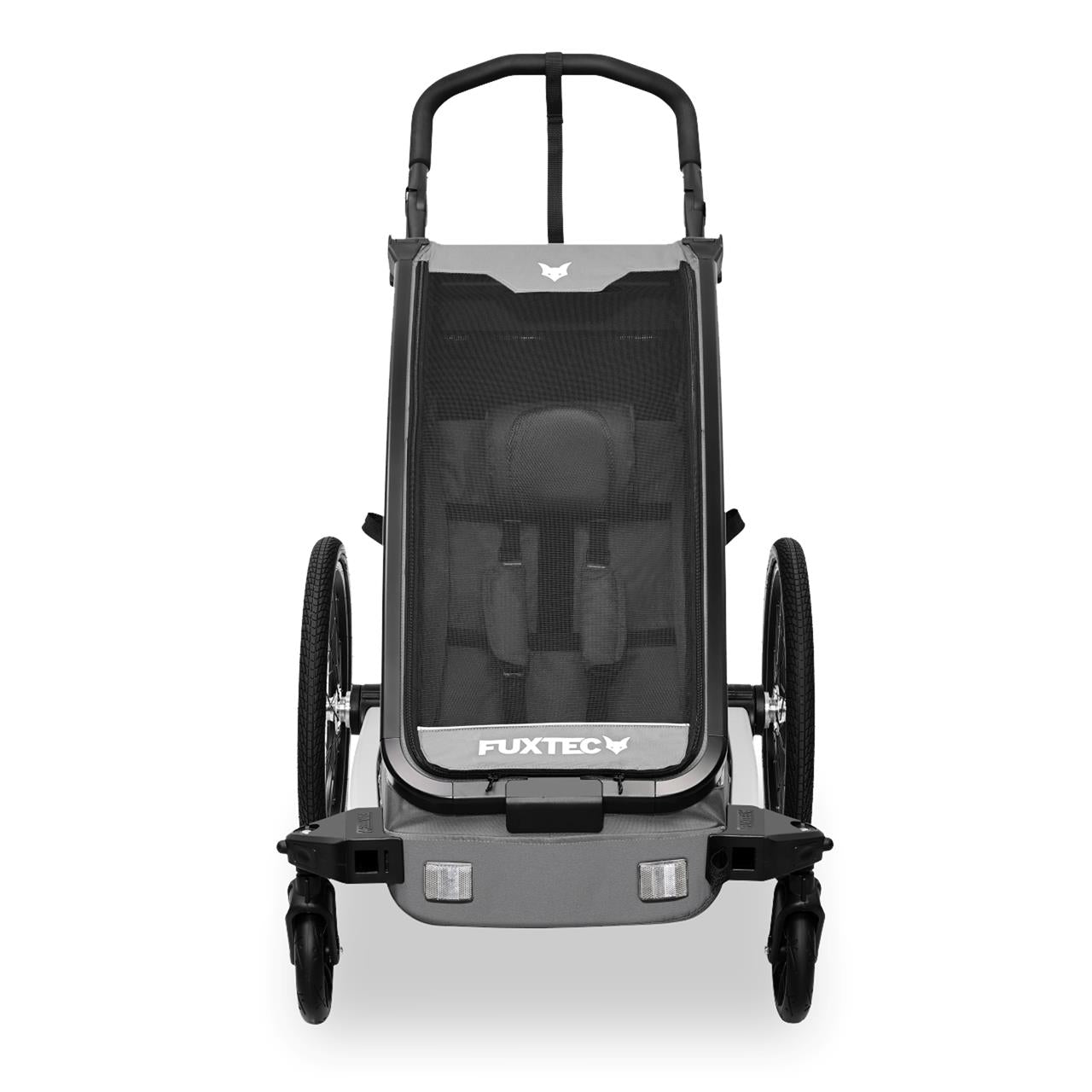 Przyczepka rowerowa FUXTEC FX-FA1S szara z kolem jogger