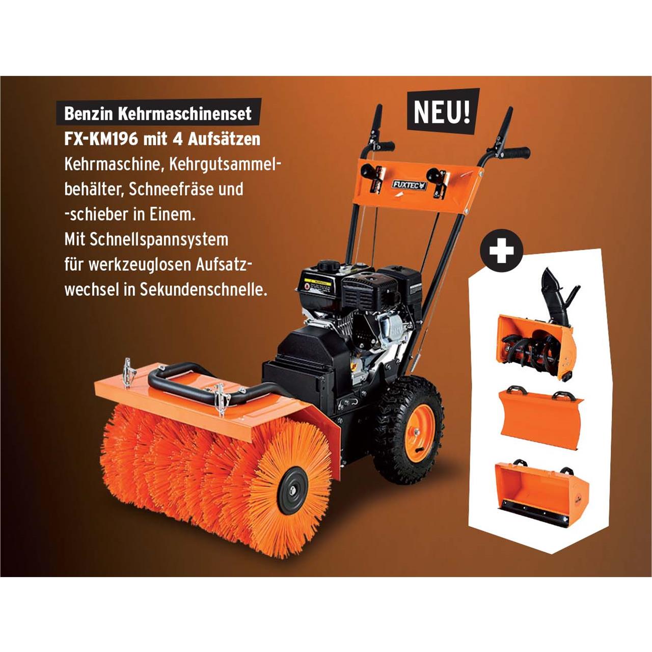 Zestaw zamiatarek FUXTEC FX-KM196-SET1 + 3 przysta