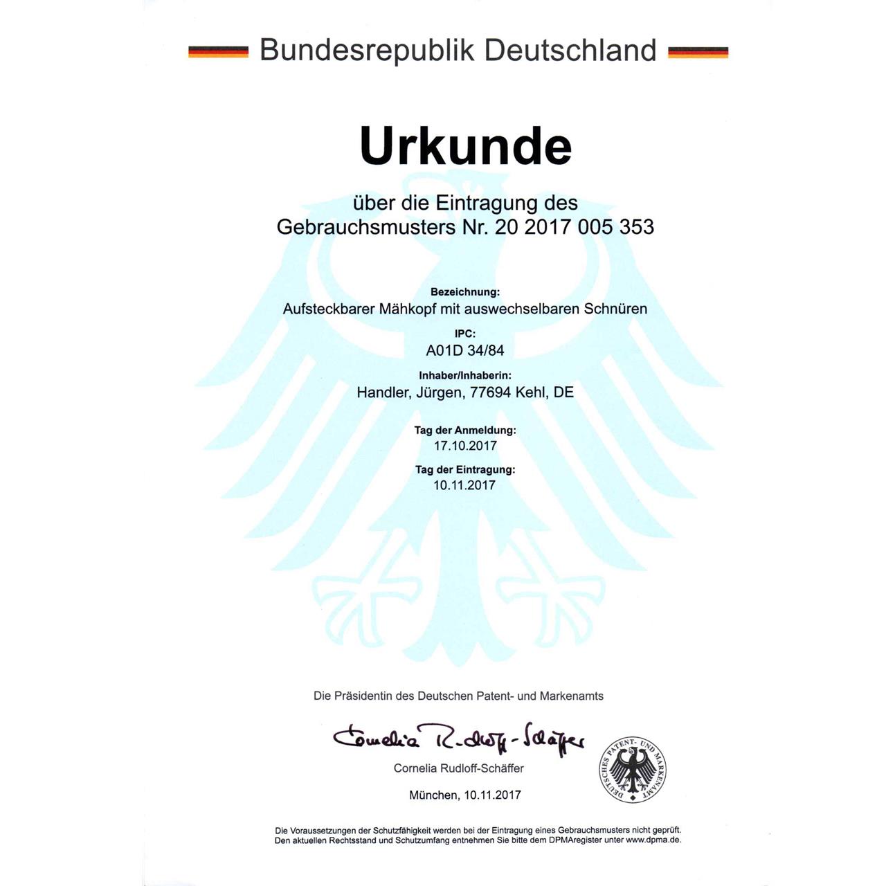 Wildkrautbürstenaufsatz inkl. Fadenkopffunktion 8mm für Rasentrimmer