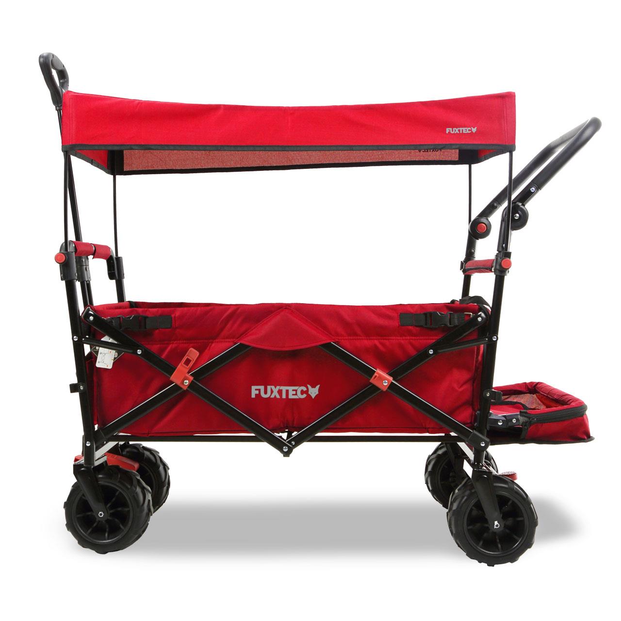 Bild 1 FUXTEC Strand-Bollerwagen FX-CTB800 mit UV-geschütztem Sonnendach,Schiebegriff & Innenraumverlängerung