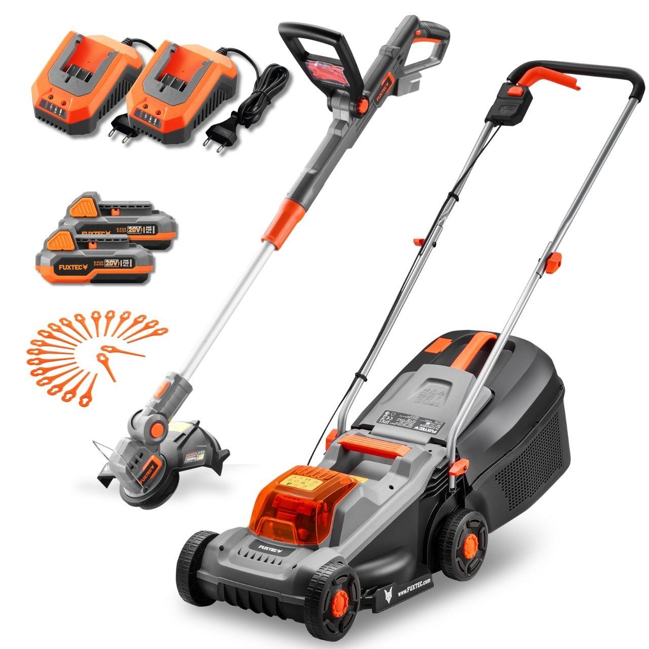 FUXTEC 20V Akku Garten-Set FX-E1RM20ECO & FX-E1 RT20 mit Akku und Ladegerät