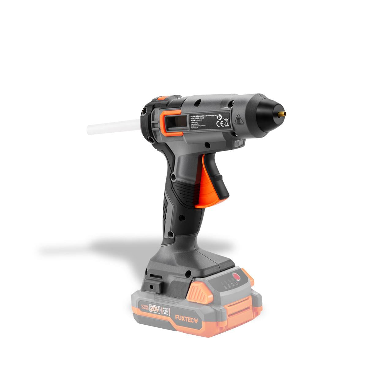 Akumulatorowy pistolet do klejenia na goraco FUXTEC 20V FX-E1GG20 bez akumulatora, bez ladowarki