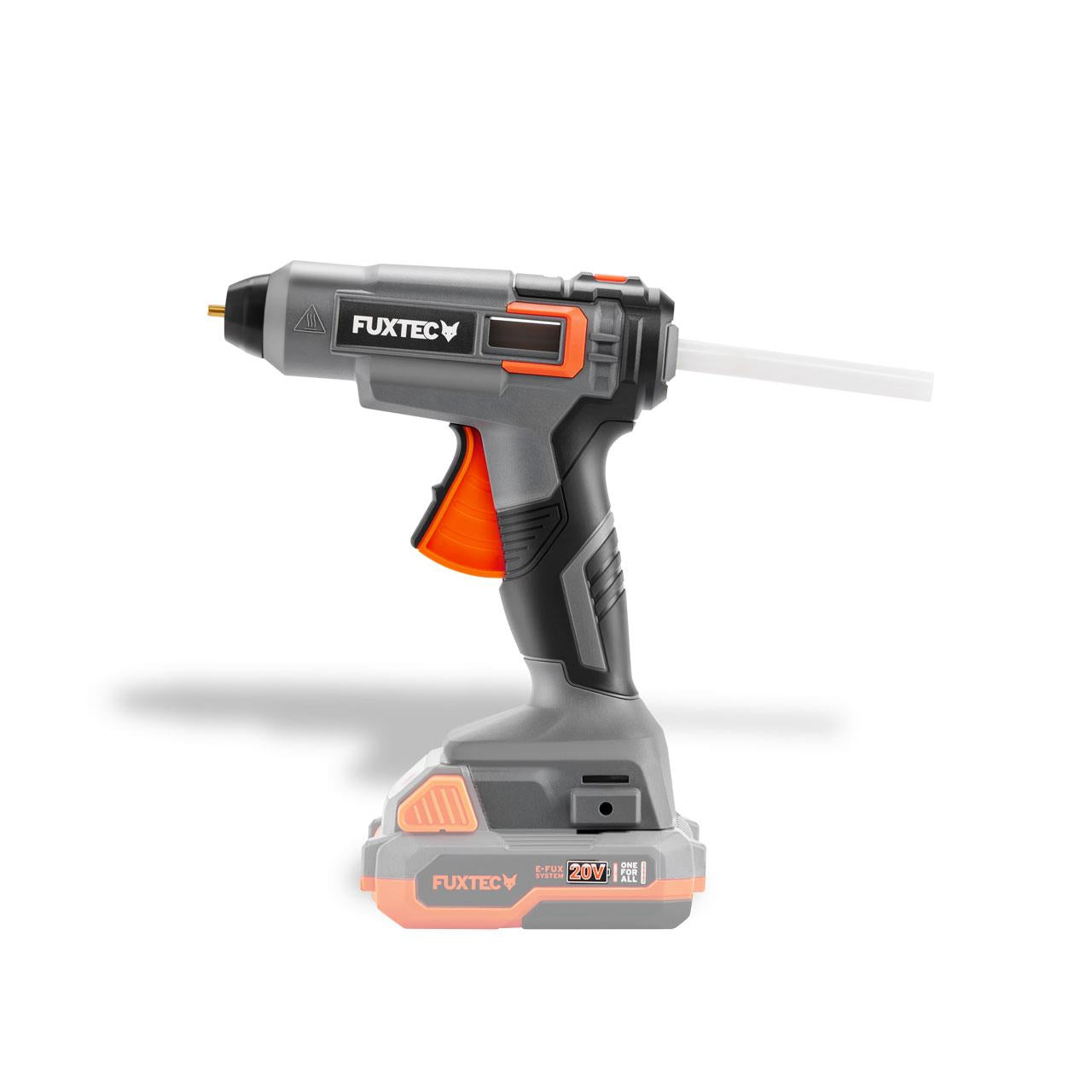 Akumulatorowy pistolet do klejenia na goraco FUXTEC 20V FX-E1GG20 bez akumulatora, bez ladowarki