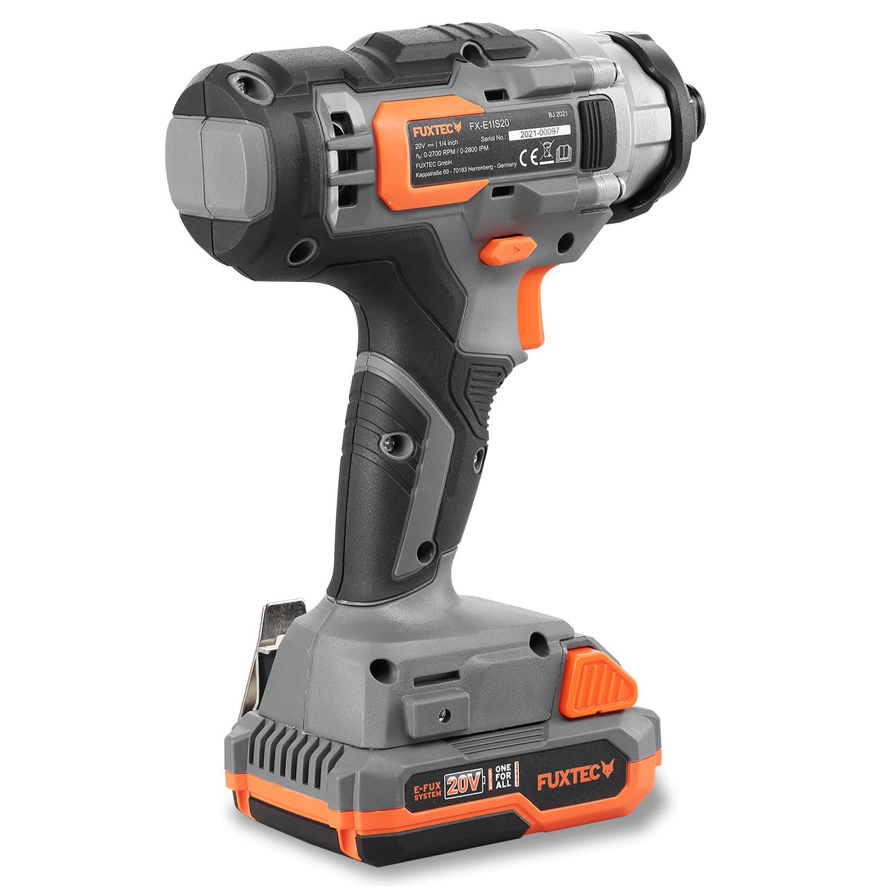 Akumulatorowa wiertarko-wkretarka udarowa FUXTEC 20V FX-E1IS20 SET z 1 akumulatorem 2Ah, 1 ladowarka 1A