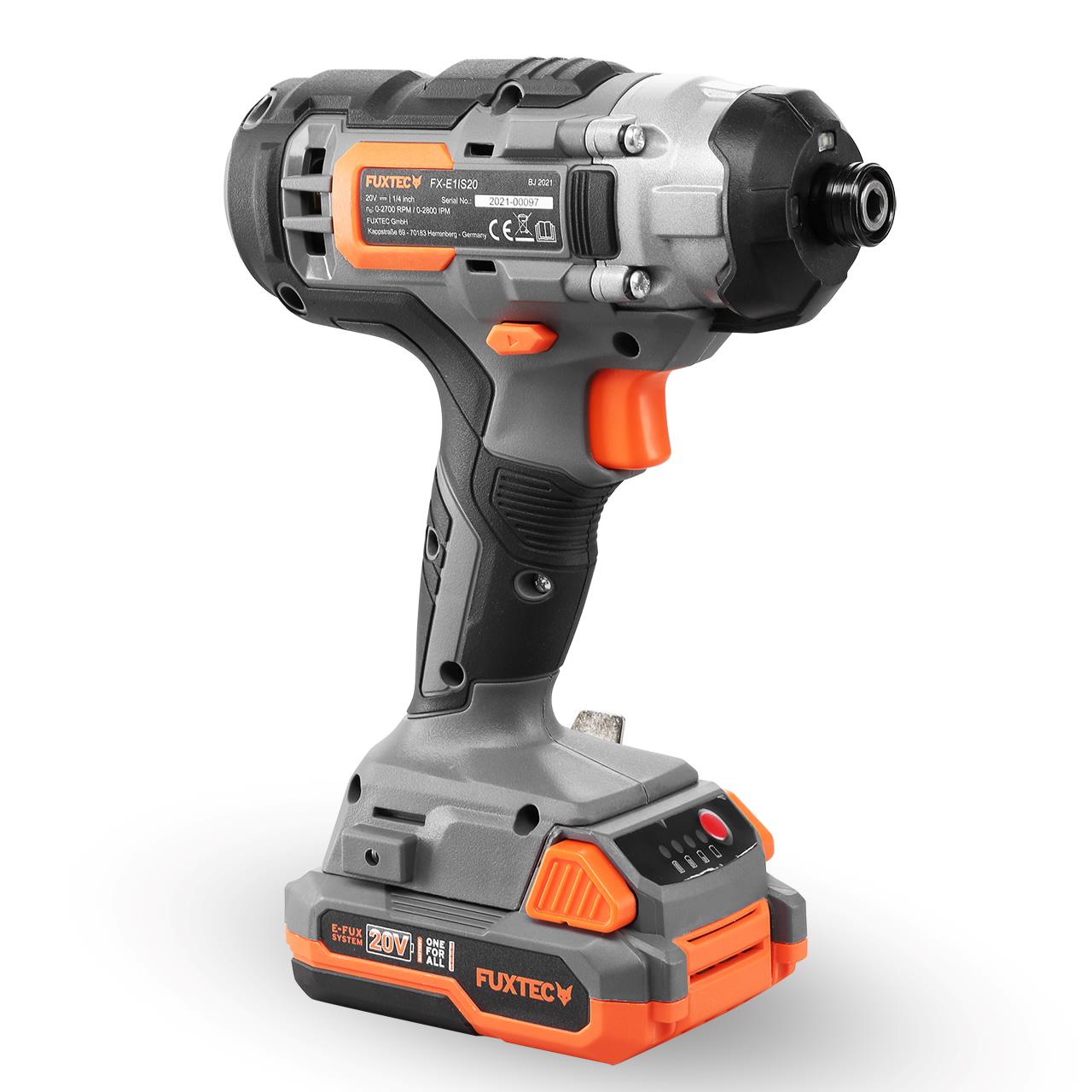 Akumulatorowa wiertarko-wkretarka udarowa FUXTEC 20V FX-E1IS20 SET z 1 akumulatorem 2Ah, 1 ladowarka 1A