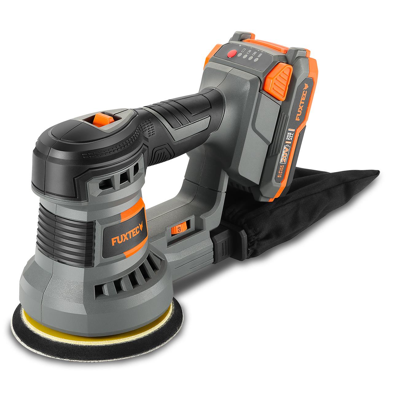 Akumulatorowa szlifierka oscylacyjna FUXTEC 20V FX-E1RS20 SET z 1 akumulatorem 2Ah, 1 ladowarka 1A