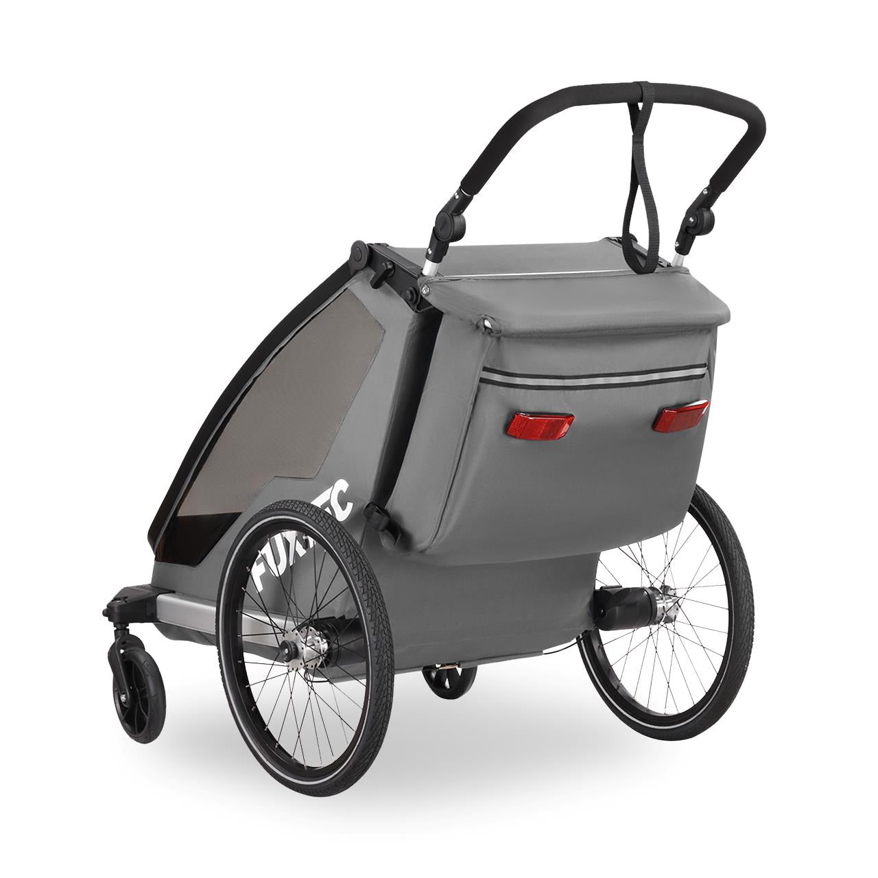 Przyczepka rowerowa/jogger FUXTEC FX-FA1-SET-GRAY z kolem do joggera