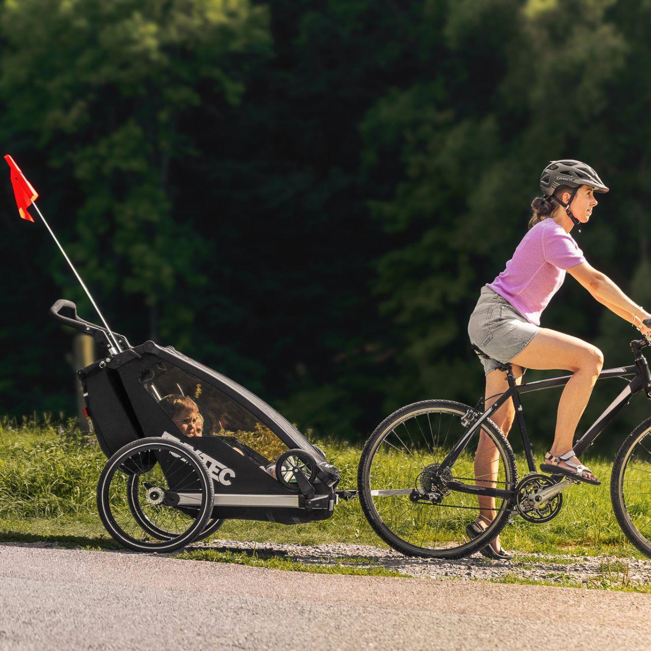 Przyczepka rowerowa/jogger FUXTEC FX-FA1-SET-BLAU z kolem do joggera